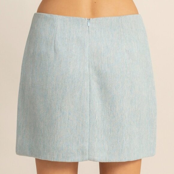 BACK AT IT BLUE MINI SKIRT - Picture 3 of 3